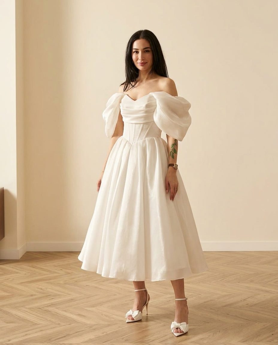 Ivory Velvet Evening Satin Maxi Dress Ivory Maxi Dress with Structured silhouette and Satin texture, front view product image for Date Night, a private garden lunch, US East / Hamptons Elite