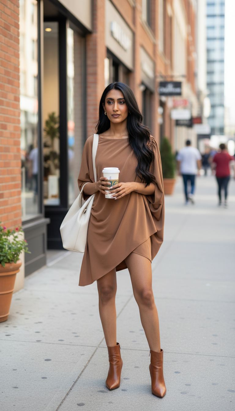 Brown Draped Design Shoulder Detail Jumpsuit product image 1