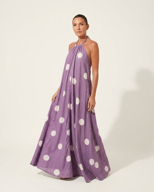 Blue Glow Summer Floral Maxi Dress Blue Maxi Dress with Relaxed Fit silhouette and Textured texture, clean studio product view for Wedding Guest, a Palm Springs weekend, US Coastal Glam by floravincie