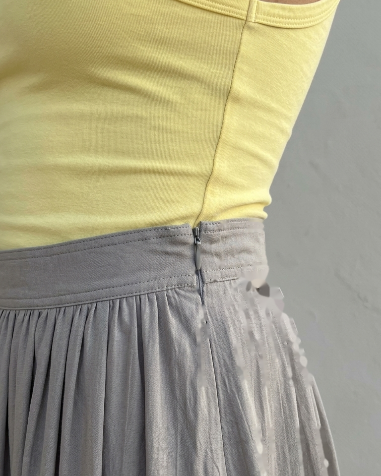 Yellow Asymmetrical Design High Waist Skirt Set product image 5
