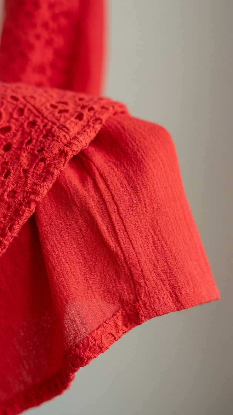 Red Glow Evening Lace Maxi Dress Red Maxi Dress with Relaxed Fit silhouette and Textured texture, additional styling view for City Dinner, a fall city dinner, Fall city dinners, cafe plans, gallery evenings, and polished weekend styling, US Coastal Glam by floravincie