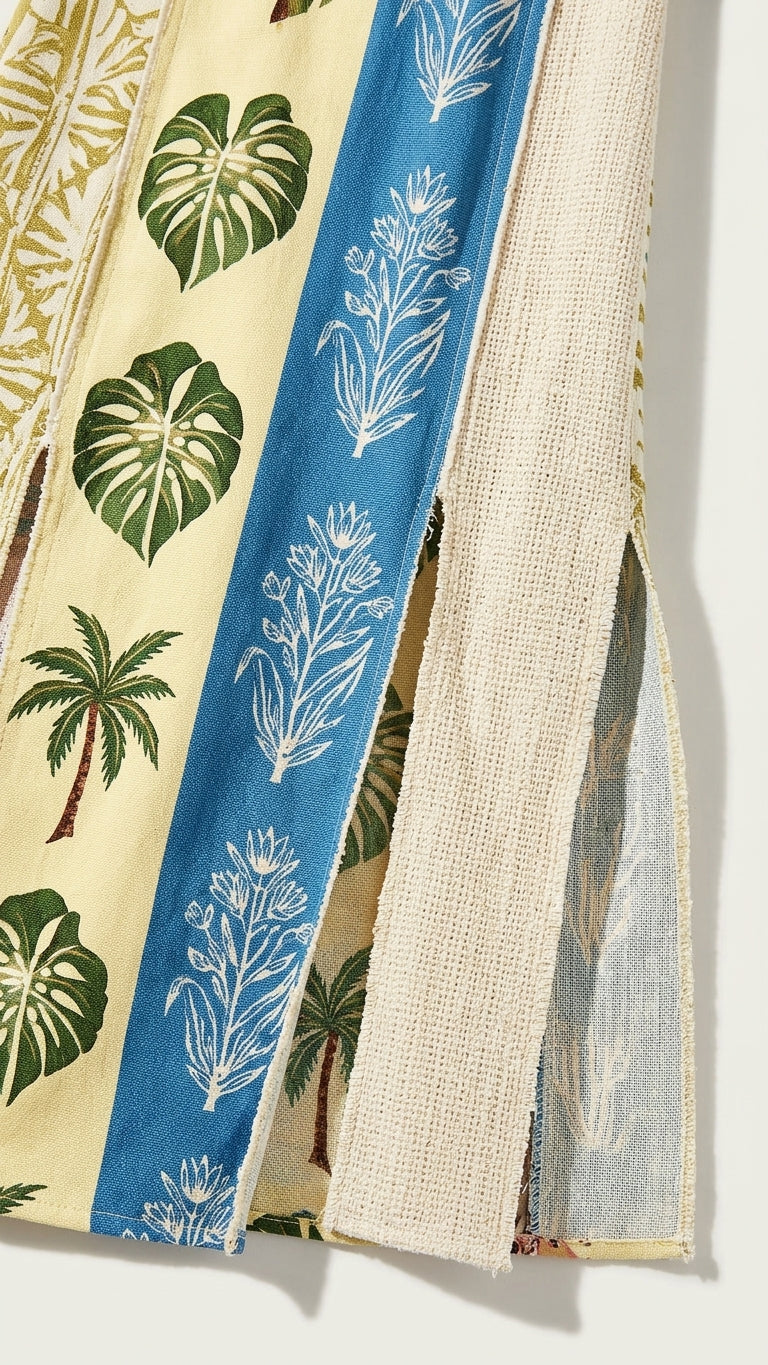 Ivory Lustre Wedding Guest Tropical Midi Dress Ivory Midi Dress with Flowing silhouette and Textured texture, additional styling view for Wedding Guest, a fall city dinner, Fall current summer selling first with a light late-summer/pre-fall accent: make i by floravincie