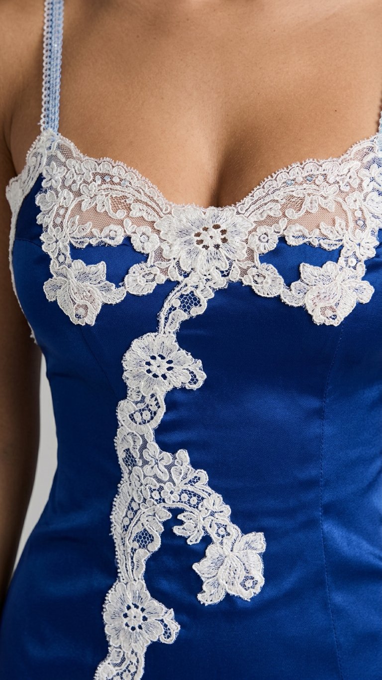 Blue Poise Wedding Guest Embroidered Mini Dress Blue Mini Dress with Flowing silhouette and Satin texture, additional styling view for Wedding Guest, an office-to-dinner transition, Fall current summer selling first with a light late-summer/pre-fall accen by floravincie