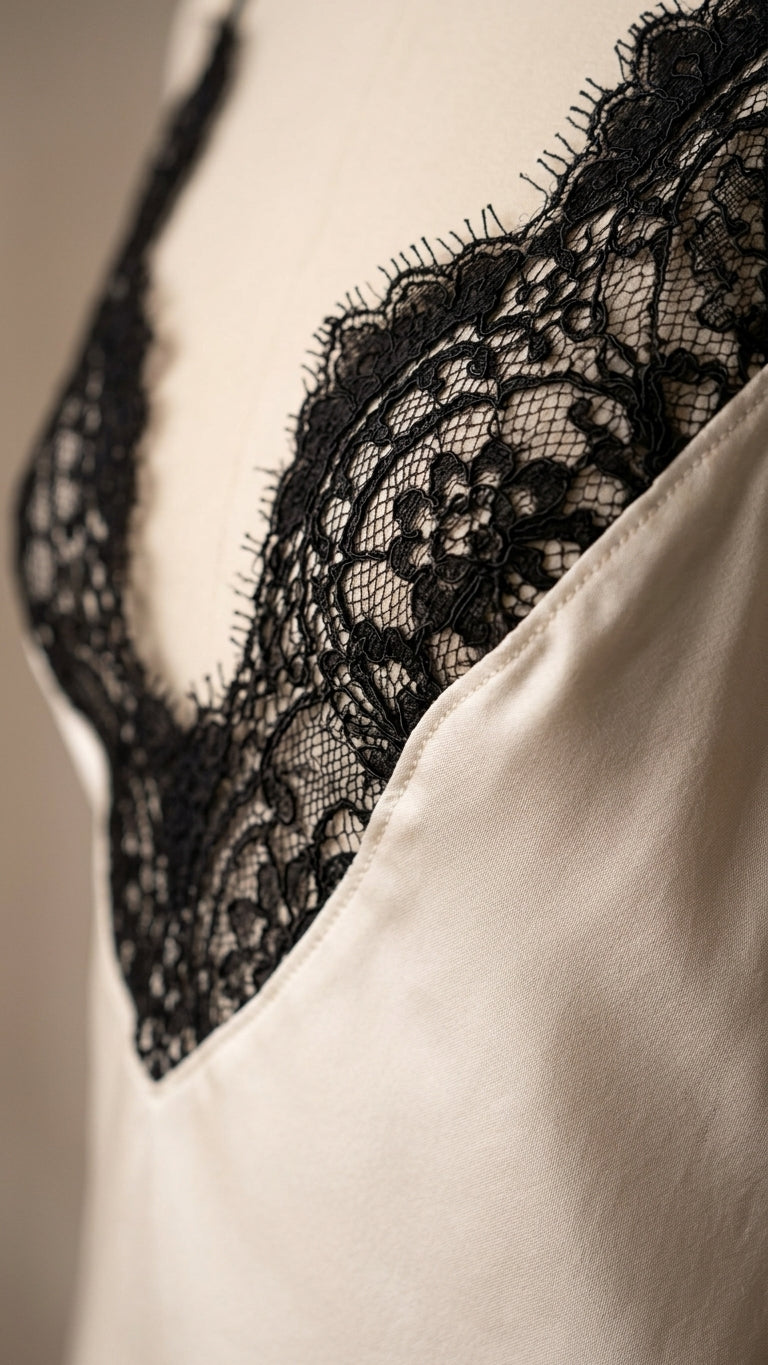 Ivory Whisper Summer Lace Romper Ivory Romper with Relaxed Fit silhouette and Satin texture, additional styling view for Vacation Night, an estate dinner at golden hour, US East / Hamptons Elite by floravincie