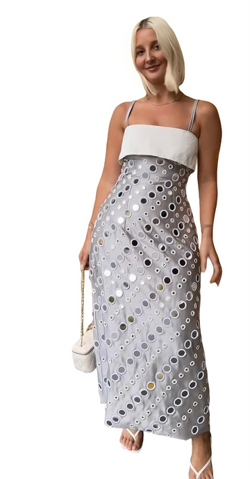 Round mirror midi dress