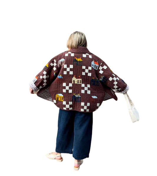 Plaid quilted jacket