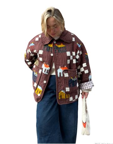 Plaid quilted jacket