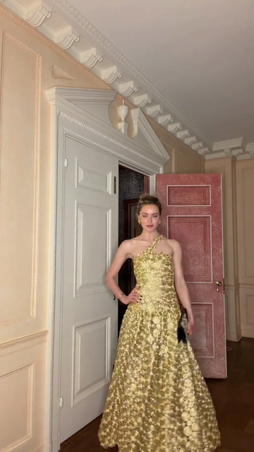 Textured One Shoulder Maxi Gown