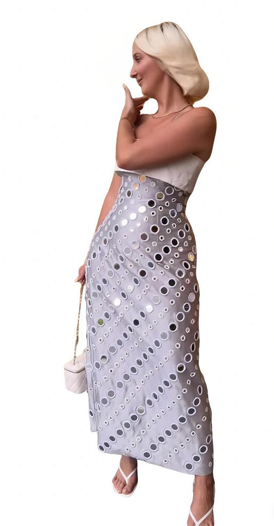 Round mirror midi dress