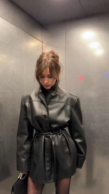 Belted Leather Jacket