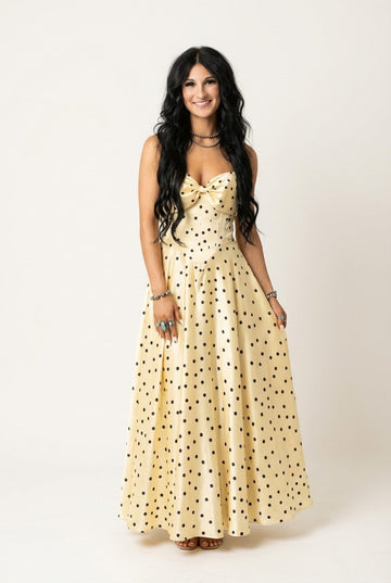 Daisy Reverie Polka Dot Maxi Dress
