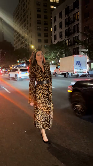 Leopard-print wrap maxi skirt