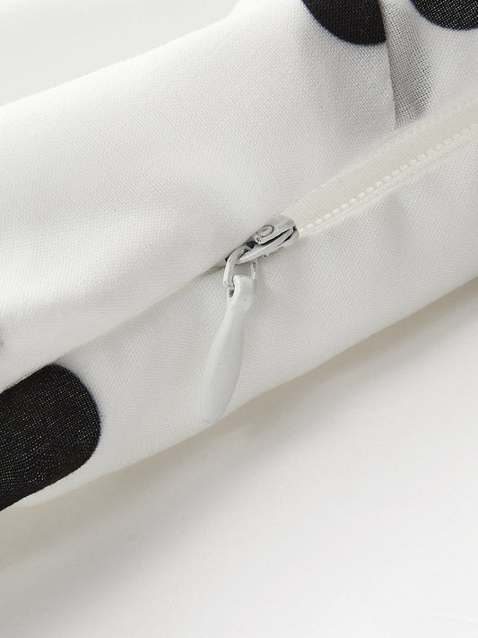 Polka Dot Bow Halter Zipper Dress