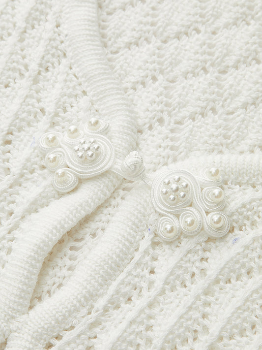 Sheer Knit Sweater Dress with Cut-Out Detail