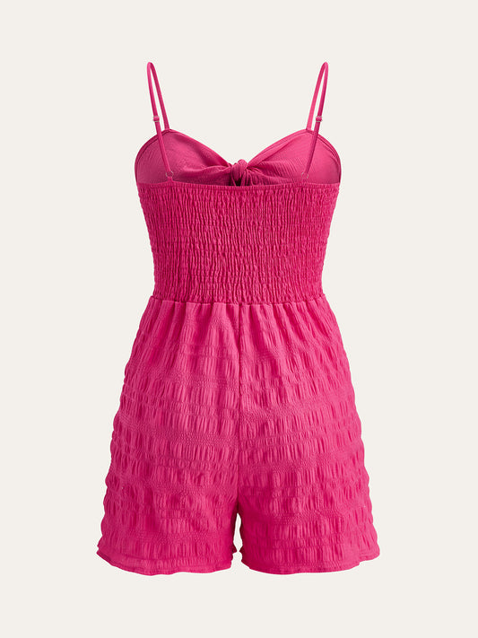 Bow-Front Cami Romper