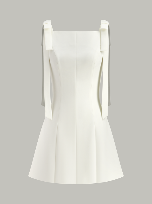 Bow-Strap Mini Dress