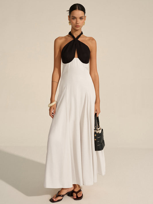Halter Neck Cut-Out Maxi Dress