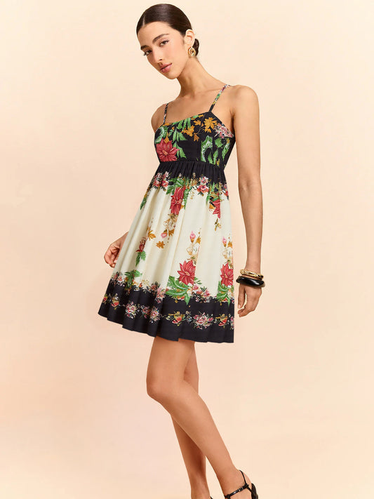 Floral Print Spaghetti Strap Mini Dress