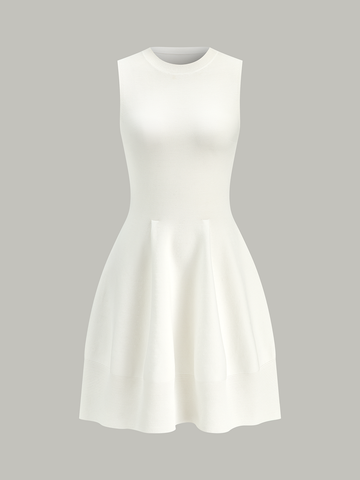 Sleeveless Knit Flare Dress