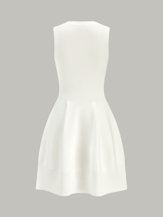 Sleeveless Knit Flare Dress