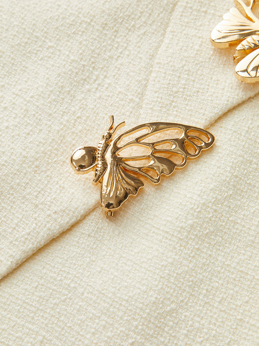 Butterfly Embellished Cap Sleeve Dress