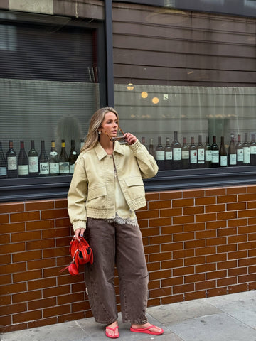Light green cropped jacket