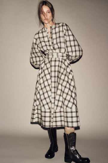 Plaid shirt dress