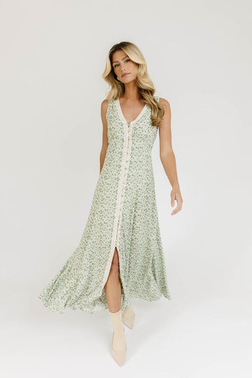 Honey floral pattern long dress