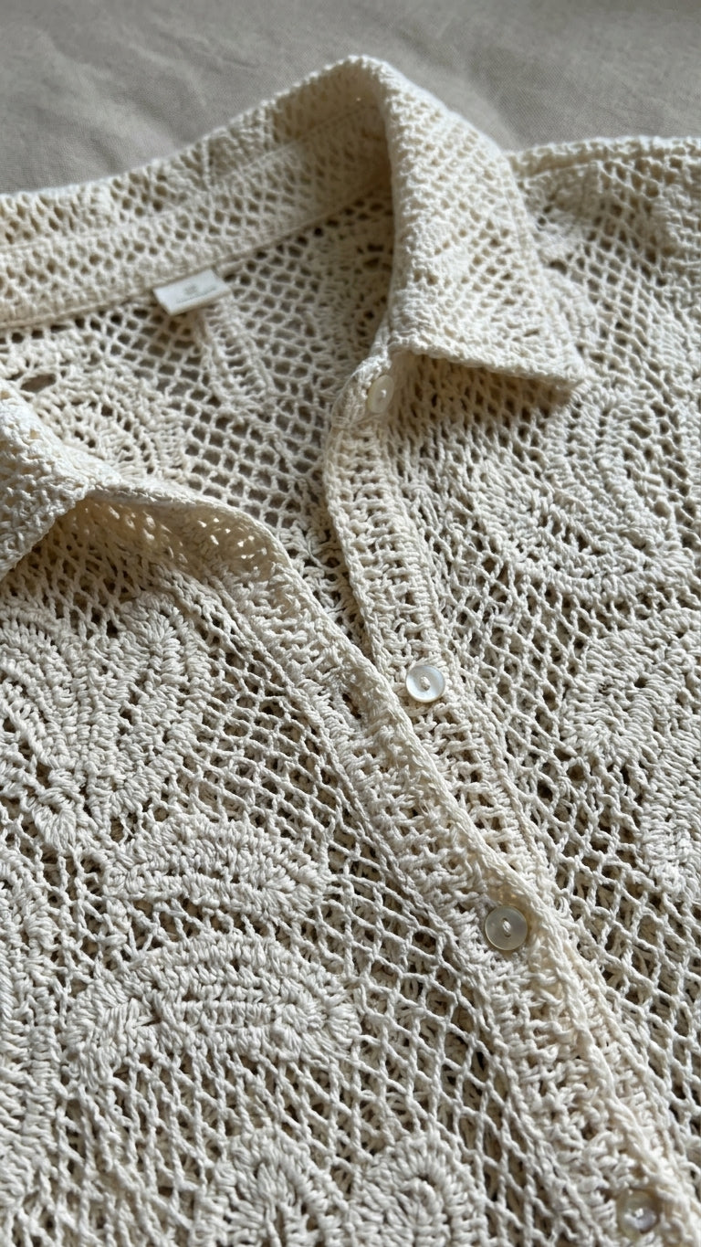 Ivory Eyelet V-Neck Maxi Dress "Freya" Ivory Maxi Dress with Relaxed Fit silhouette and Textured texture, additional styling view for Resort Wear, a private garden lunch, US East / Hamptons Elite