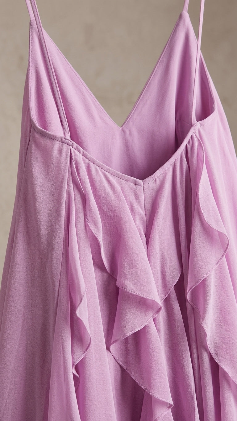 Lavender Eyelet V-Neck Maxi Dress "Claudia" Lavender Maxi Dress with Relaxed Fit silhouette and Textured texture, additional styling view for Wedding Guest, a polished coastal brunch, US East / Hamptons Elite