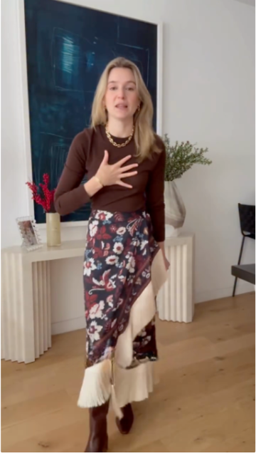 Soft and stylish skirt suit