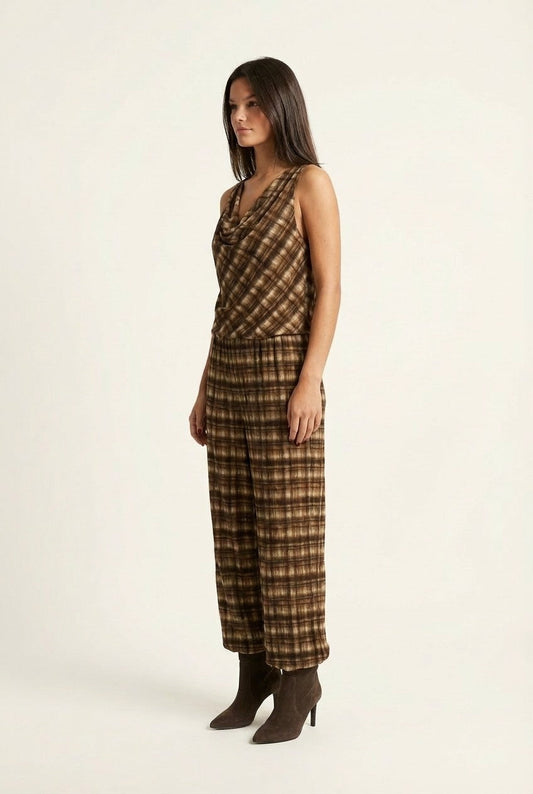 Café Atelier Plaid Two-Piece Set