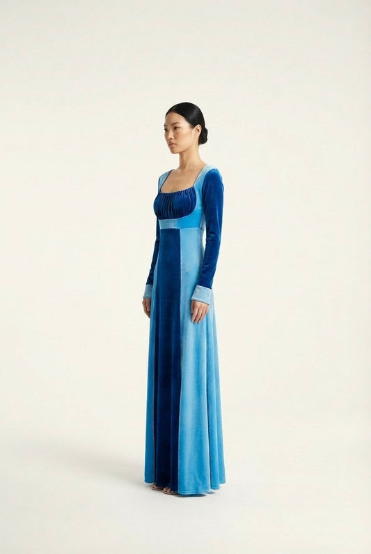 Seraphine Velvet Square Neck Maxi Dress