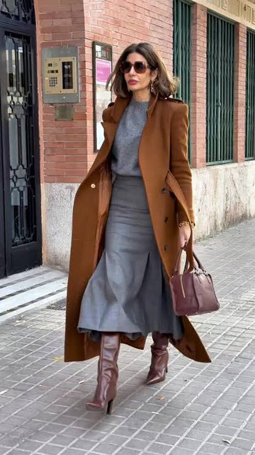 Camel  Colored Long Wool Coat
