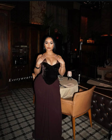 Velvet maxi dress