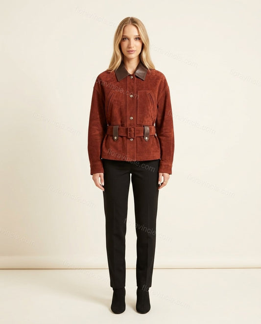 Rust Jacket, front studio view, by floravincie