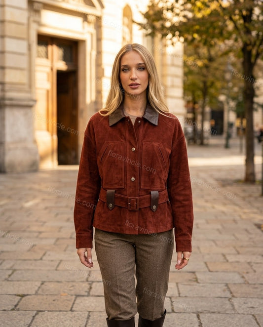 Rust Jacket, full-length hero view, by floravincie