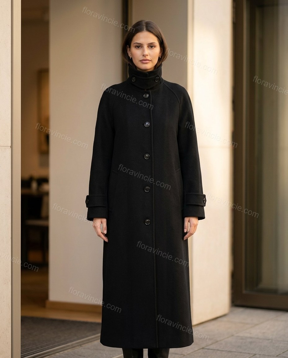 Black Coat, alternate use-case lifestyle view, by Floravincie