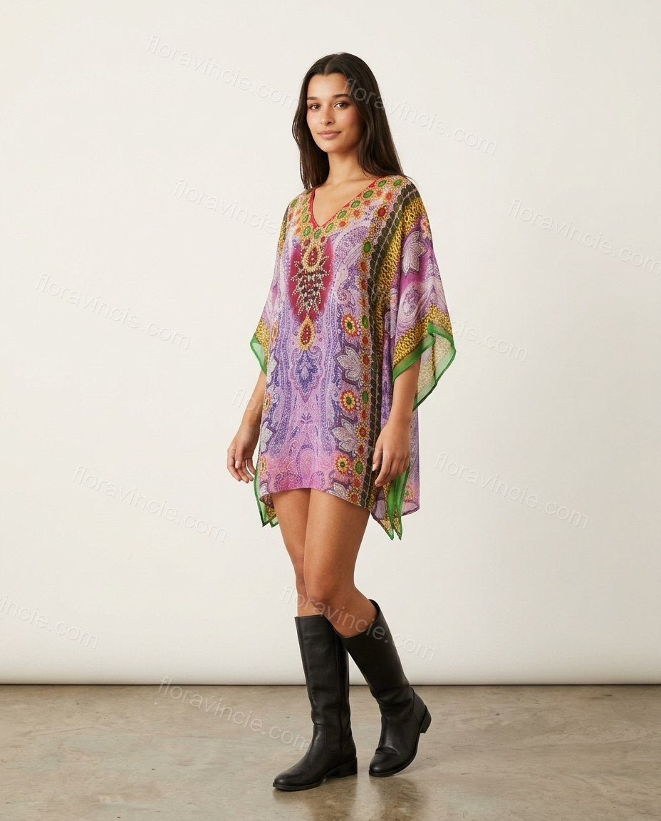Pink Gleam Terrace Dinner Printed Mini Dress Pink Mini Dress with Relaxed Fit silhouette and Textured texture, clean studio product view for Pre-Fall, a fall city dinner, Fall current summer selling first with a light late-summer/pre-fall accent: make it by floravincie