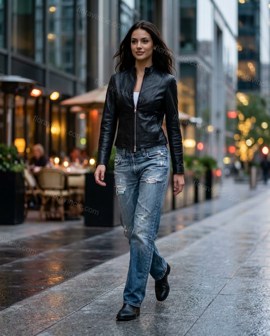 Black City-Ready Cropped Jacket by Floravincie