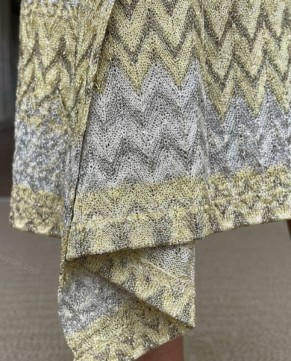 Yellow Geometric Midi Dress, close-up of geometric, by Floravincie