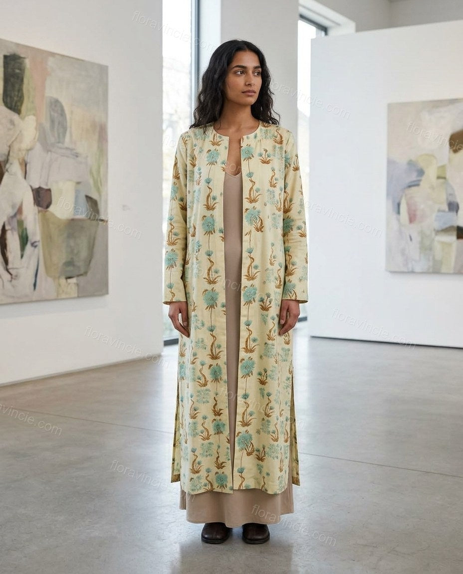 Cream Coat, alternate use-case lifestyle view, by Floravincie