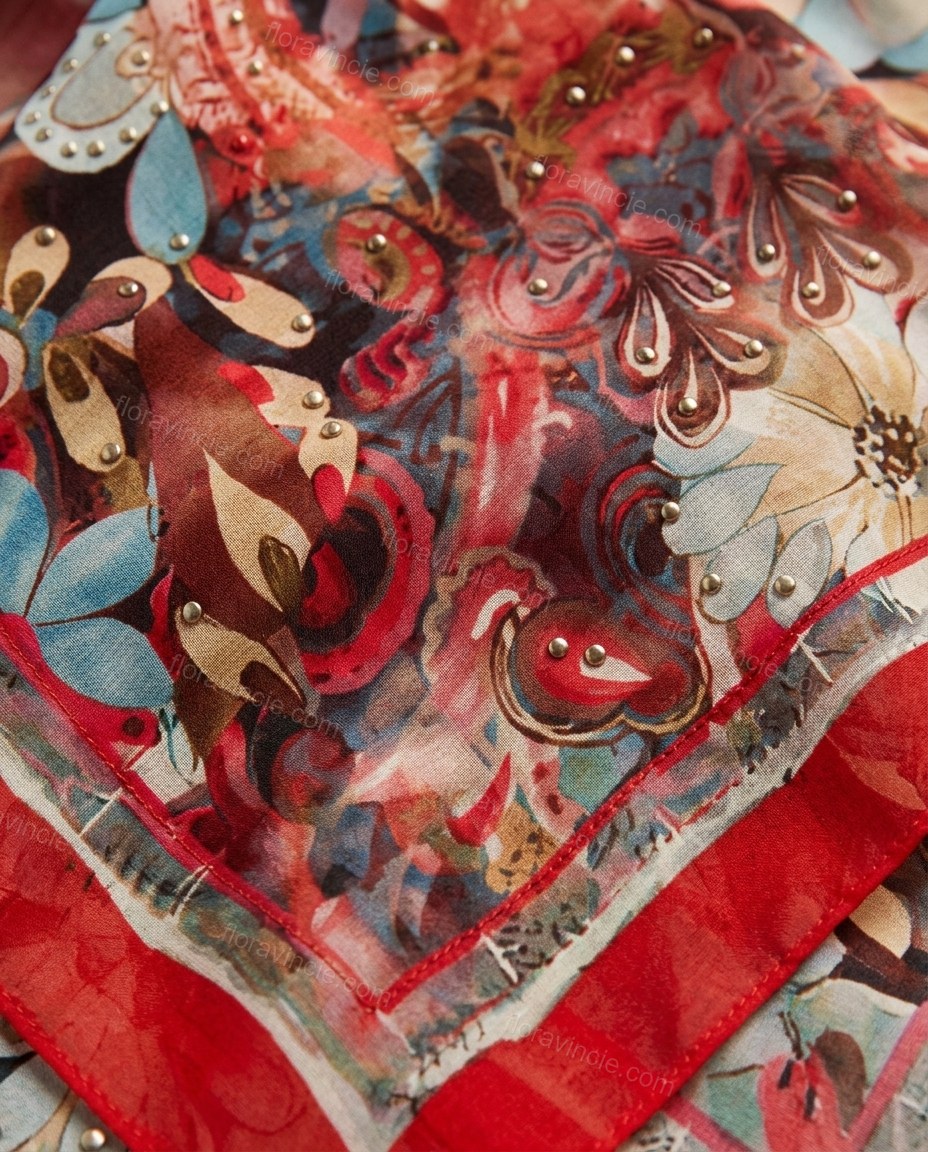 Red Abstract Mini Strapless Dress, close-up of abstract, by Floravincie