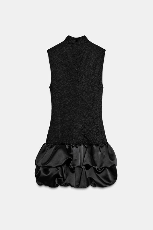 Chic combination lace mini dress